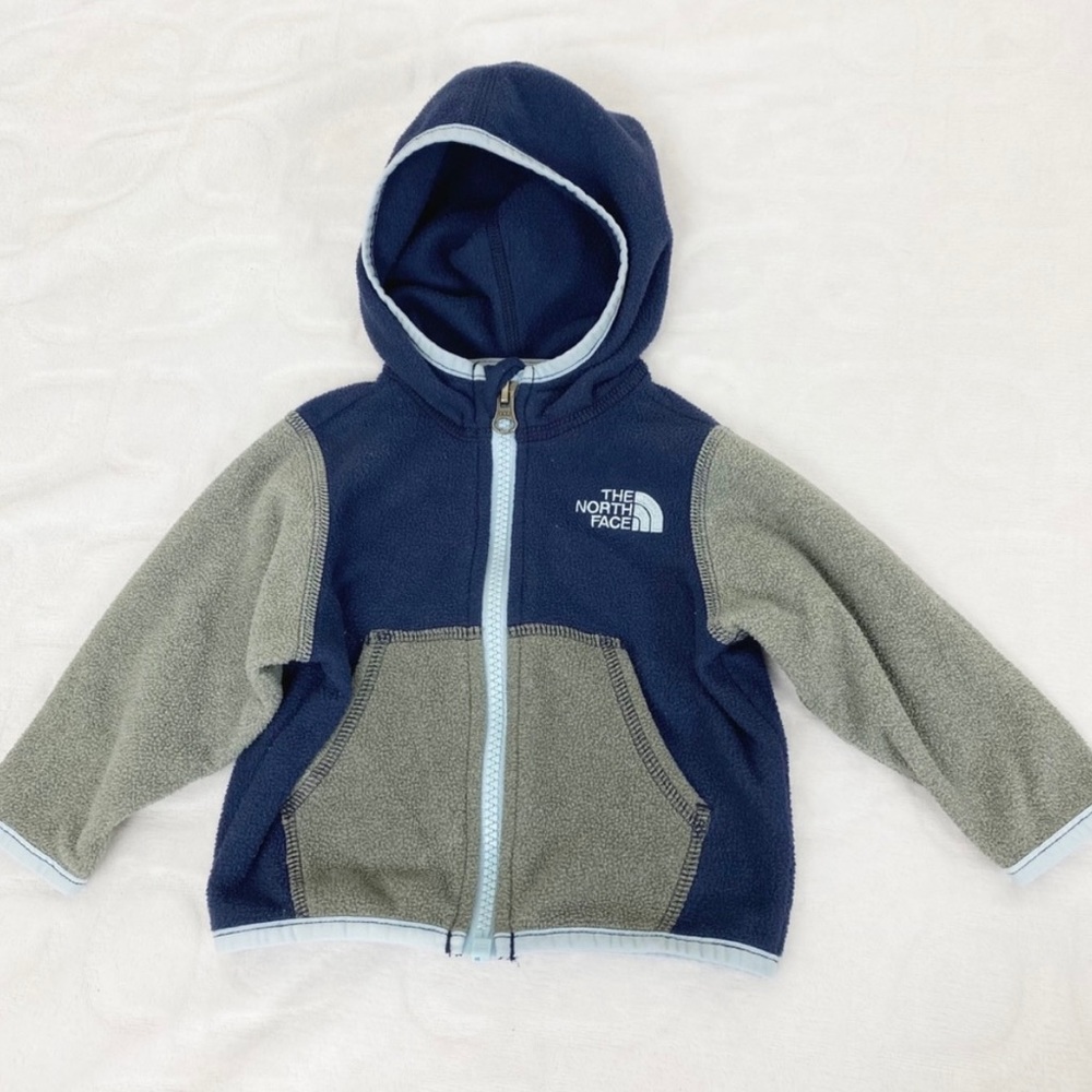 THE NORTH FACE Fleece Lightweight Hooded Zip Up Baby Jacket Size 3-6M